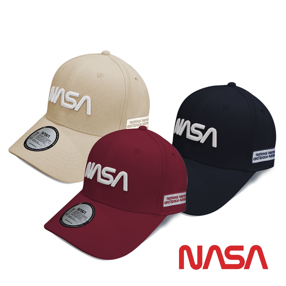 【NASA SPACE】正版授權太空系列 潮流字母Logo棒球帽 老帽 (5色可選) 可遮陽 / 防曬-NA30003