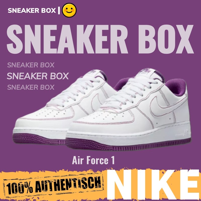 【U+】Nike 鞋 Air Force 1'07 Low "白葡萄紫縫線" 男鞋 女鞋 低幫休閒運動板鞋 空軍一號