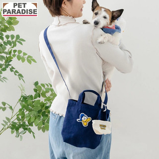 【【PET PARADISE】寵物外出置物斜背散步包｜DISNEY 唐老鴨45週年 2026新款 寵物精品 置物遛狗袋
