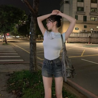 PICK ♡ 4.16 Soft cream，春夏純色圓領顯瘦收腰T恤