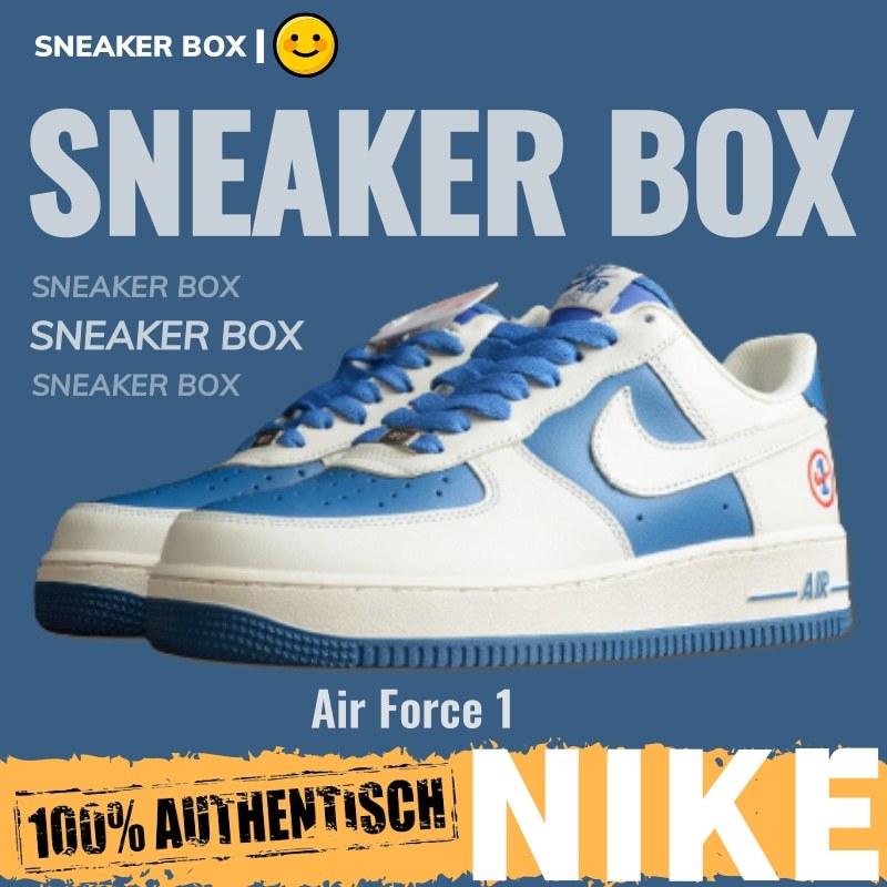 【U+】Nike 鞋 Air Force 1 '07 Low"米白藍1號刺繡" 男鞋 女鞋 百搭休閒運動板鞋 空軍一號