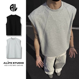 【ALIFE】現+預｜韓系Clean fit 結構背心 Boxy版型 2色 設計感 男女 百搭 超頂 修身 #1107i