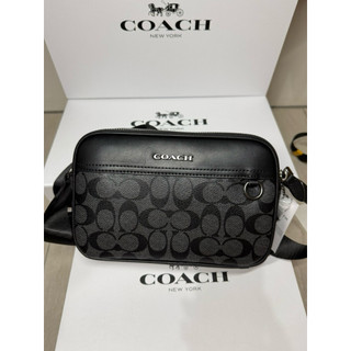 《現貨在台灣》美國🇺🇸COACH 本季精Graham Crossbody 經典老花雙層相機包包/斜背包