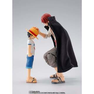 萬代 S.H.F SHF 航海王 海賊王 紅髮傑克＆魯夫 童年 可動完成品 豬帽子模型玩具