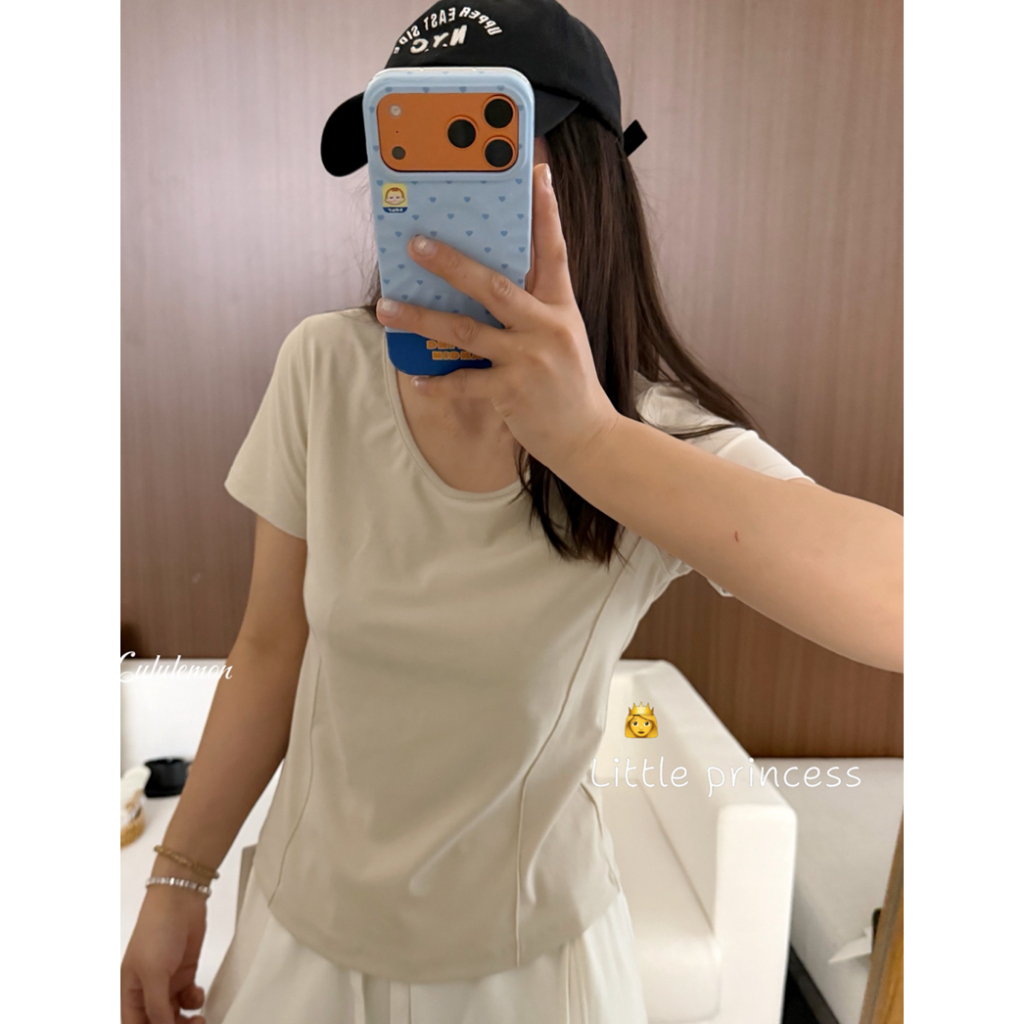 Little princess-🇰🇷代購🔥 lululemon 露露 V領 收腰T恤 高彈 舒適 收腰顯瘦 上衣 基礎款