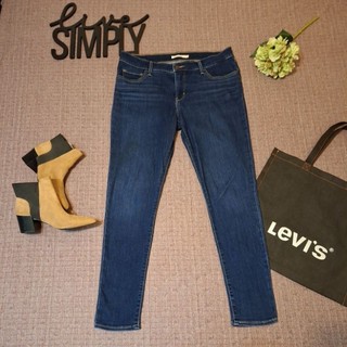 美國 LEVI'S 311 SHAPING SKINNY 時尚個性 中腰縮腹 深藍 緊身塑型牛仔褲 女緊身牛仔褲 31