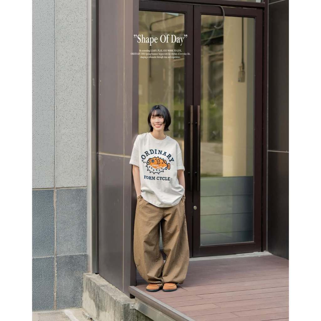 ORDINARY PUFFERFISH COLLEGE TEE 美式河豚竹節棉短TEE【PS中壢】