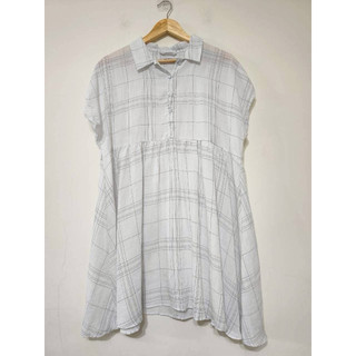 全新 現貨 SISJEANS 百貨專櫃品牌 文青格紋寬鬆娃娃上衣｜棉麻感襯衫罩衫 女裝 現貨快速出貨🚚