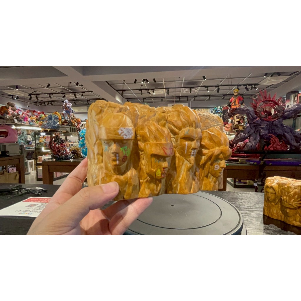 塗裝品 萬代 BANPRESTO 火影忍者 火影顏岩 鳴人小時候 1-4代火影岩 塗裝火影岩 存錢筒 PVC