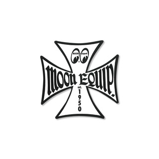 【MOONEYES】MOON Equipped Cross 十字 XS白色 貼紙[MQD020WHXS]