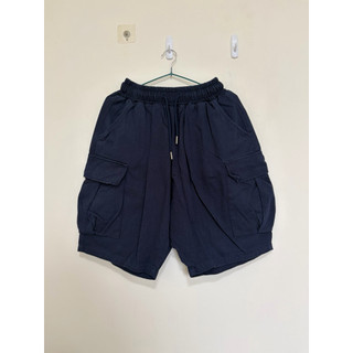 思夢樂 藍色鬆緊短褲 休閒褲 男生短褲 Men’s Pants