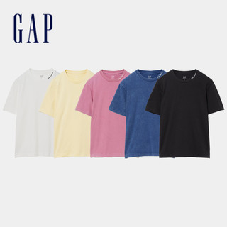 【Gap】男女裝 重磅寬鬆 Gap Logo 短版T恤 多色規格任選 (895170)