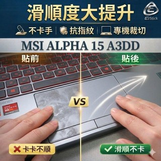 【Ezstick】MSI ALPHA 15 A3DD 觸控板保護貼｜Touchpad 防刮保護膜
