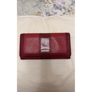 BURBERRY博柏利紅色翻蓋真皮長夾（正品）