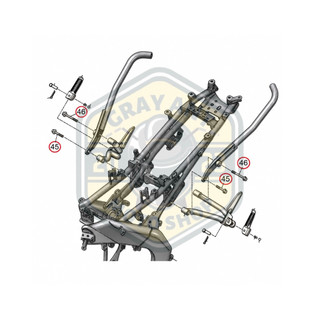 MT15 V1V2 後扶手螺絲 後把手螺絲 YAMAHA原廠零件 GRA灰螞蟻