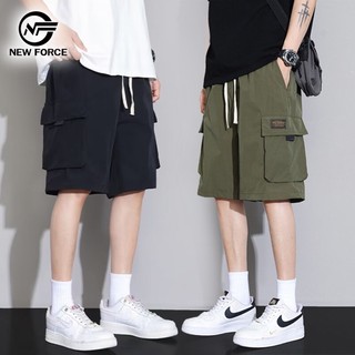 【NEW FORCE】透氣輕感大口袋工裝男短褲-3色可選(男短褲/運動短褲/涼感短褲/夏季短褲/休閒短褲)