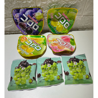日本5/22 購回 UHA 味覺糖 哈密瓜果肉 白葡萄 紫葡萄 白桃 軟糖 40g 7-11 限定 麝香葡萄巧克力球