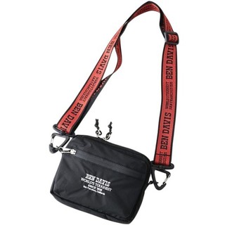BEN DAVIS BDW-8474-01 LOGO TAPE SHOULDER BAG 尼龍 側背包 (黑色)