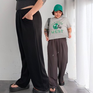 LULUS/PLUS/中大尺碼/冰絲棉輕盈闊腿休閒長褲４色【A04260061】260520