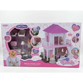 【全新公司貨】Doll & House Play Set 幸福家庭粉色二層小洋房