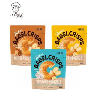 【HAN CHEF 韓廚】烘烤貝果片 (大蒜奶油/焦糖起司/蜂蜜奶油) 60g