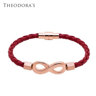 【THEODORA'S】無限 真皮磁吸手環-女款紅【希奧朵拉】