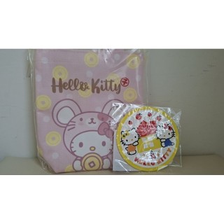 全新_Hello Kitty小提包飲料袋及QQ軟萌杯墊