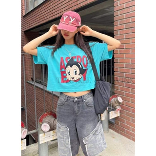🎀Twinkle Q多國代購-預購✈️東大門🔥南大門正韓 短袖t恤 卡通圖案印花 短版上衣 韓國t恤 短袖上衣 短t
