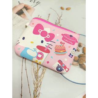 🌈許願瓶🍀現貨｜正版 Sanrio 三麗鷗 HELLO KITTY 凱蒂貓 皮質票卡零錢包 2款隨機出