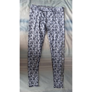 正品 Superdry 灰色幾何 瑜珈褲/運動緊身長褲/慢跑 size: M