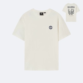 PALLADIUM LOGO 章魚印花落肩全棉T裇 中性款 休閒短袖上衣 白色 1012991-262