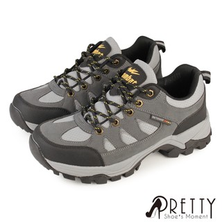 【Pretty】男 登山鞋 運動鞋 休閒鞋 戶外 機能 防潑水 反光 綁帶N-10690
