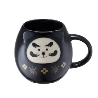 星巴克 黑色 福氣達摩馬克杯