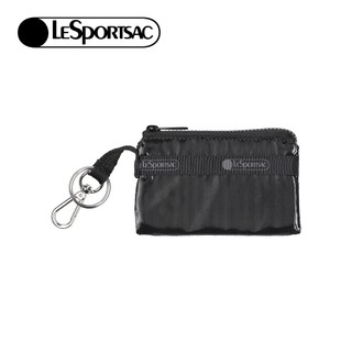 Lesportsac Zip Card Holder 卡夾 零錢袋 鑰匙包 卡片零錢包 吊飾(亮面黑) 開學季禮物