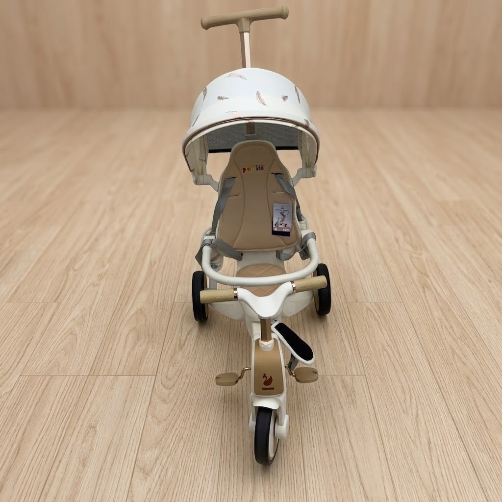【現貨】極新二手-傘車 Playkids普洛可七合一兒童摺疊三輪車 雙向手推車 腳踏車 遛娃神器 輕便遮陽 9成新