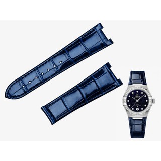 【FOBO 職人訂製】Omega 星座系列代用錶帶｜頂級星空幽藍尼羅鱷魚皮款