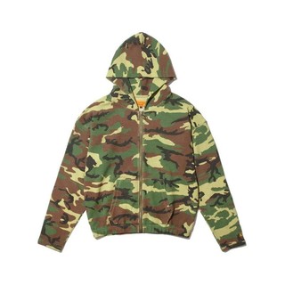 org Slim Waffle Zip Hoodie Woodland Camo