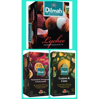Dilmah帝瑪(20入/盒)調味紅茶包 荔枝 萊姆檸檬 蘋果 百香石榴 水蜜桃 焦糖 草莓