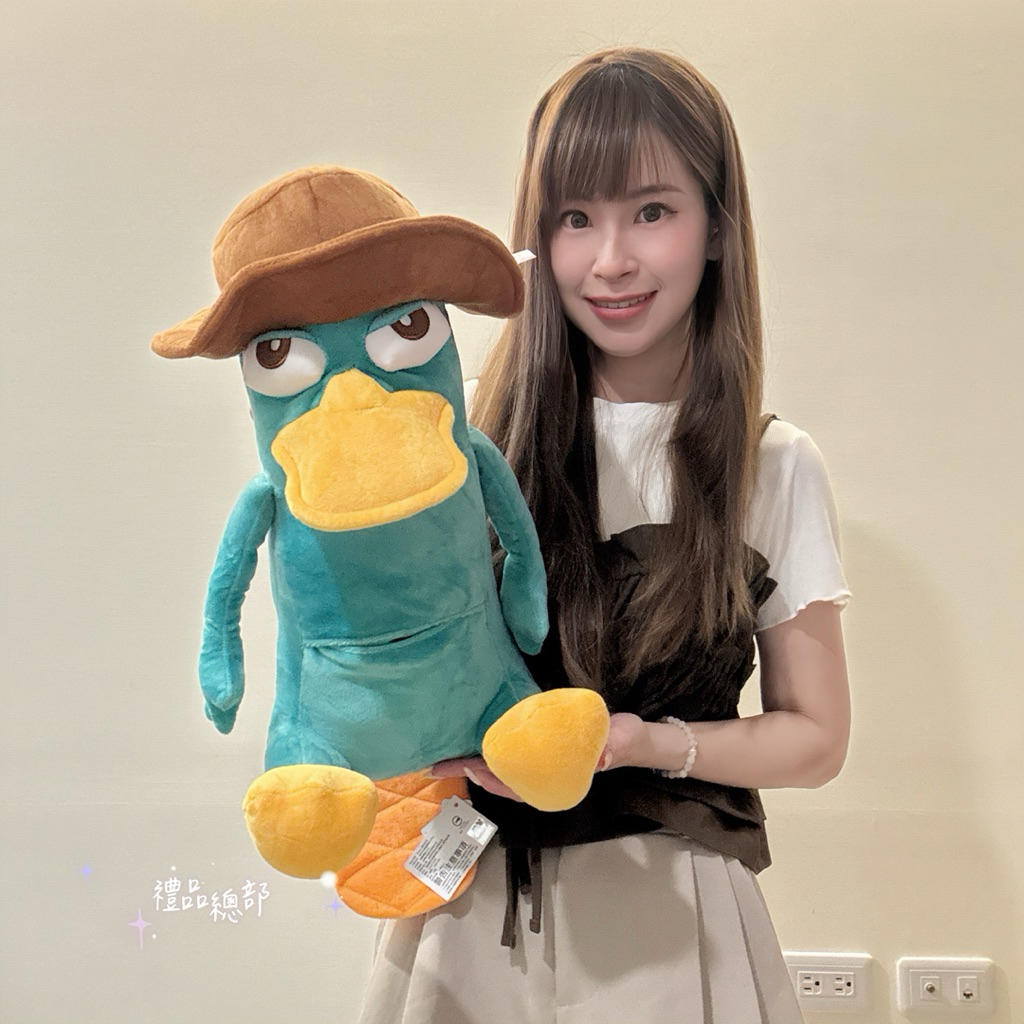 正版授權 飛哥與小佛 泰瑞鴨 16英吋 鴨嘴獸泰瑞 特務P 泰瑞鴨玩偶 Disney迪士尼 絨毛娃娃 生日禮物