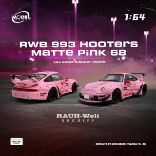【現貨】Model Model 1/64 保時捷 RWB 993 Hooters 消光粉紅 #68 MM64-RWB99