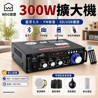 家用擴大機 40W*40W功率擴大機 卡拉OK音響 2.0聲道 揚聲器 擴大器【WOG 窩居】