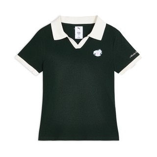 PUMA 短T MONDAY SLEEPING CLUB系列 森林綠 針織 POLO衫 女 63898470