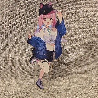 【二手出清】Hololive 同人壓克力立牌 ｜Minato Aqua 街頭潮流/私服/貓耳帽造型（拆擺現貨）