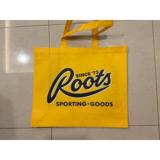 Roots 限量特大購物袋｜亮黃色｜收納袋／搬家袋