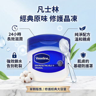 【Vaseline 凡士林】迷你Q版罐裝護唇膏-經典淡香(5.5g)