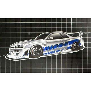 NISSAN SKYLINE GTR R34 R35 防水貼紙 下單告知要哪張