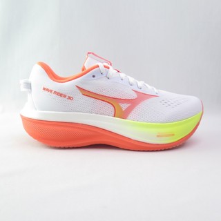 Mizuno J1GW262171 WAVE RIDER 30 SW 女慢跑鞋 4E超寬楦 白x橘黃