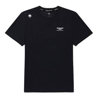 【DESCENTE】迪桑特 UNI SHORT SLEEVE 男裝 休閒 短袖 上衣 -SR213ETS57-BLK0