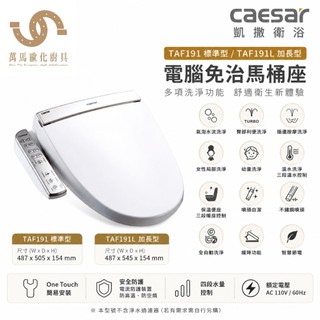 凱撒衛浴 CAESAR TAF191 TAF191L 電腦免治馬桶蓋 溫水洗淨 暖座 緩降 不鏽鋼噴頭 儲熱式