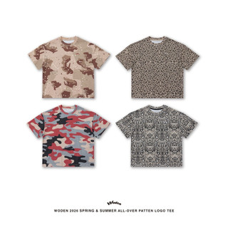 WODEN 2026 Spring & Summer All-over Pattern LOGO Tee